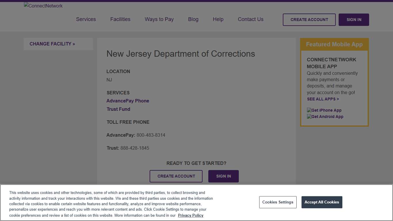 New Jersey Department of Corrections ConnectNetwork